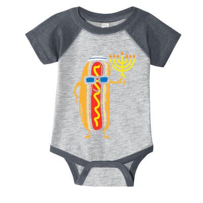 Jewish Hotdog Funny Food Hanukkah Pajamas Chanukah Pjs Us Infant Baby Jersey Bodysuit