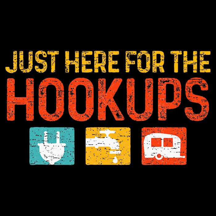 Just Here For The Hookups Motorhome Camping RV City Backpack