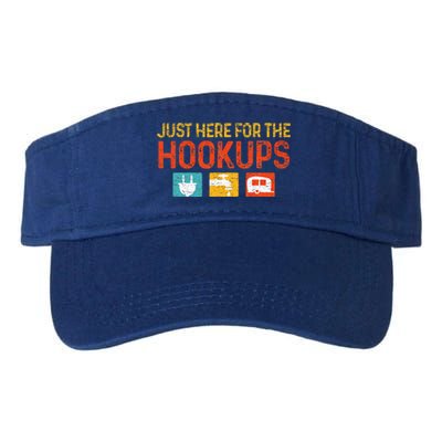 Just Here For The Hookups Motorhome Camping RV Valucap Bio-Washed Visor