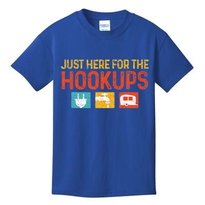 Just Here For The Hookups Motorhome Camping RV Kids T-Shirt