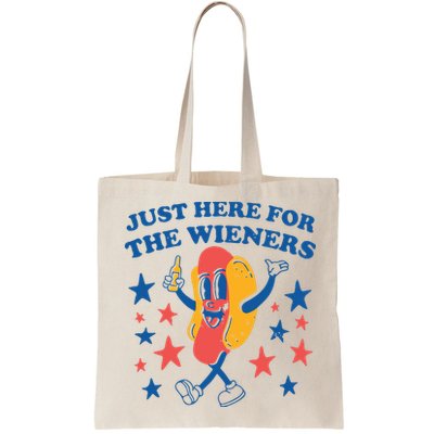 Just Here For The Wieners 4th Of July Funny Hot Dot Bag