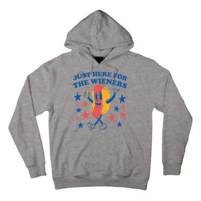 Just Here For The Wieners 4th Of July Funny Hot Dot Tall Hoodie