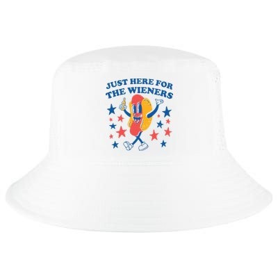 Just Here For The Wieners 4th Of July Funny Hot Dot Cool Comfort Performance Bucket Hat