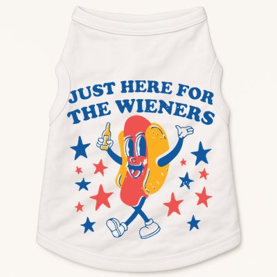 Just Here For The Wieners 4th Of July Funny Hot Dot Doggie Tank