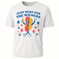 Just Here For The Wieners 4th Of July Funny Hot Dot Performance Shirt