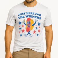 Just Here For The Wieners 4th Of July Funny Hot Dot Performance Shirt