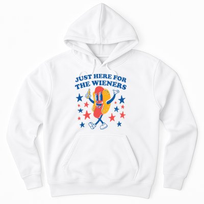 Just Here For The Wieners 4th Of July Funny Hot Dot Hoodie