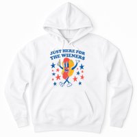 Just Here For The Wieners 4th Of July Funny Hot Dot Hoodie