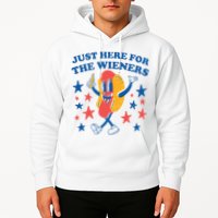 Just Here For The Wieners 4th Of July Funny Hot Dot Hoodie