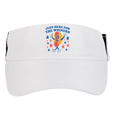 Just Here For The Wieners 4th Of July Funny Hot Dot Adult Drive Performance Visor