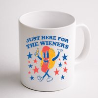 Just Here For The Wieners 4th Of July Funny Hot Dot Mug