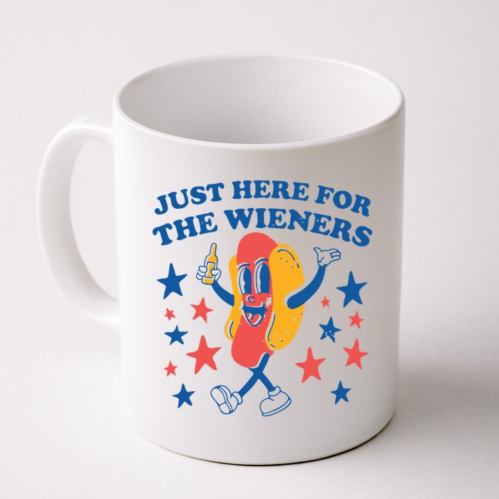 Just Here For The Wieners 4th Of July Funny Hot Dot Mug