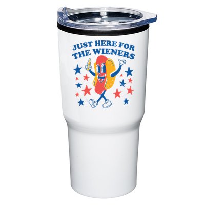 Just Here For The Wieners 4th Of July Funny Hot Dot Tumbler