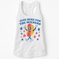 Just Here For The Wieners 4th Of July Funny Hot Dot Womens Tank Top
