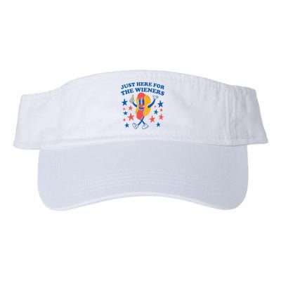 Just Here For The Wieners 4th Of July Funny Hot Dot Visor