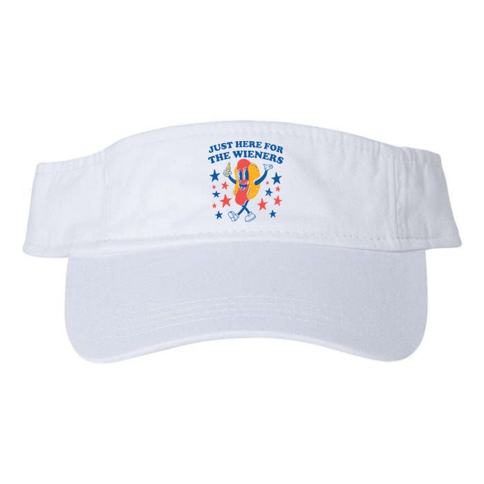 Just Here For The Wieners 4th Of July Funny Hot Dot Visor