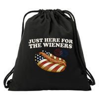 Just Here For The Wieners 4th Of July Drawstring Bag