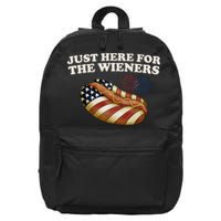 Just Here For The Wieners 4th Of July 16 in Basic Backpack