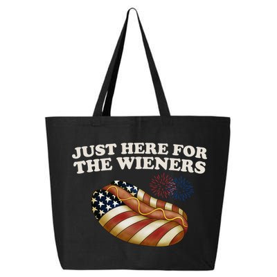Just Here For The Wieners 4th Of July 25L Jumbo Tote