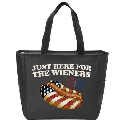 Just Here For The Wieners 4th Of July Zip Tote Bag