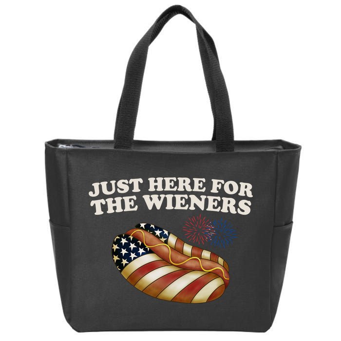 Just Here For The Wieners 4th Of July Zip Tote Bag