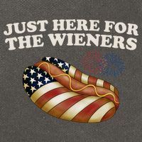 Just Here For The Wieners 4th Of July Cotton Canvas Backpack