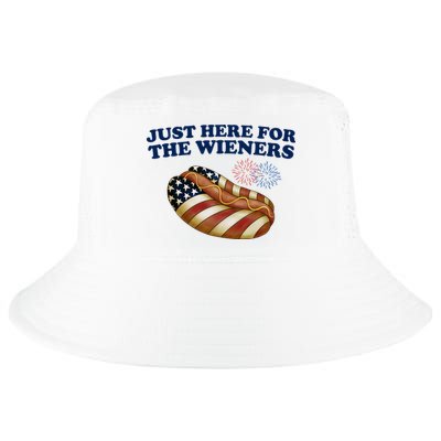 Just Here For The Wieners 4th Of July Cool Comfort Performance Bucket Hat