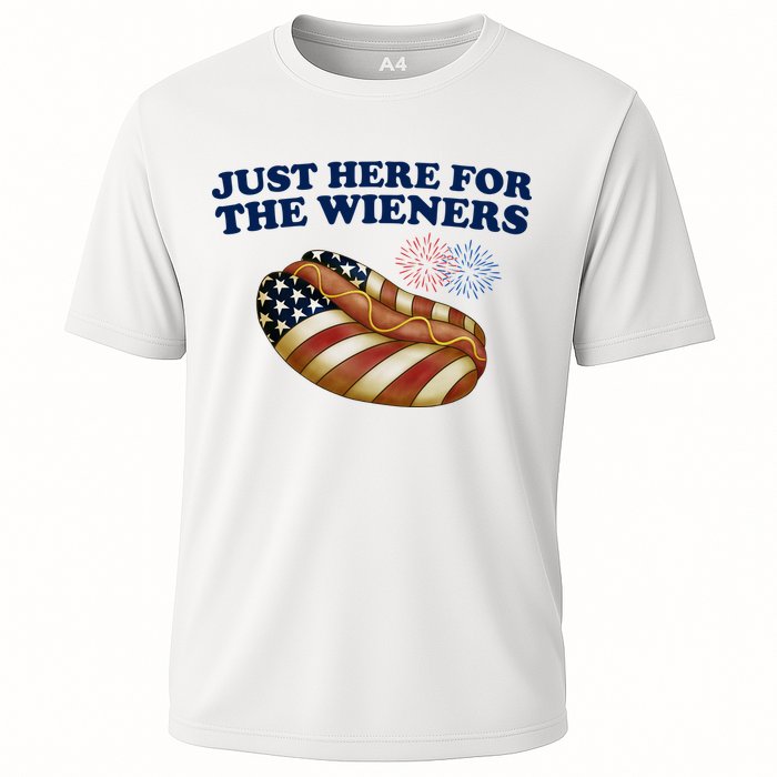 Just Here For The Wieners 4th Of July Performance Shirt