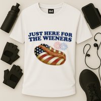 Just Here For The Wieners 4th Of July Performance Shirt