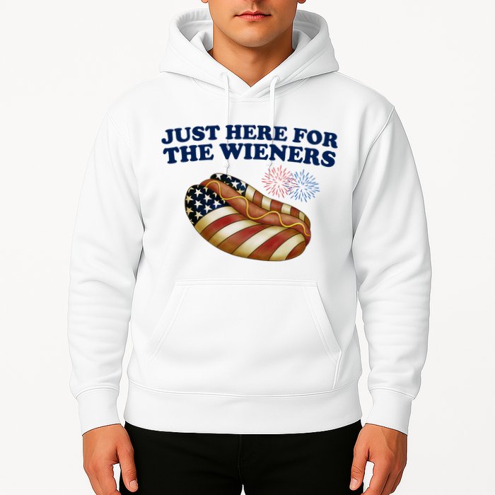 Just Here For The Wieners 4th Of July Hoodie