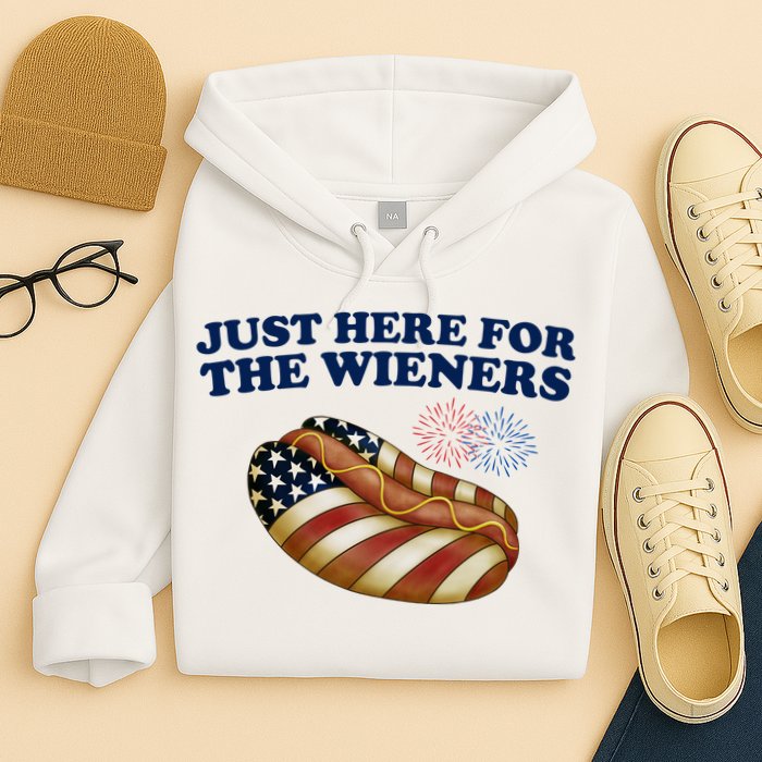 Just Here For The Wieners 4th Of July Hoodie