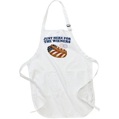 Just Here For The Wieners 4th Of July Full-Length Apron With Pockets