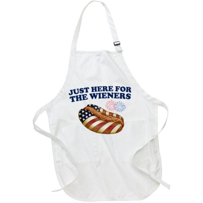 Just Here For The Wieners 4th Of July Apron