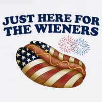 Just Here For The Wieners 4th Of July Apron