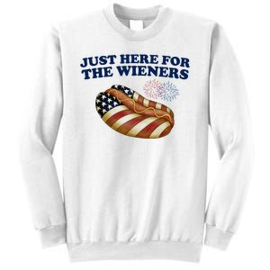 Just Here For The Wieners 4th Of July Sweatshirt