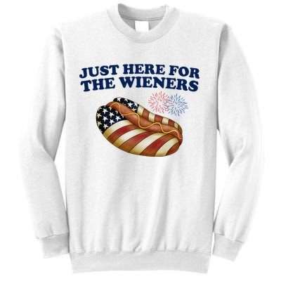 Just Here For The Wieners 4th Of July Sweatshirt