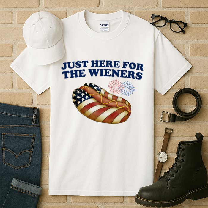 Just Here For The Wieners 4th Of July Tall T-Shirt