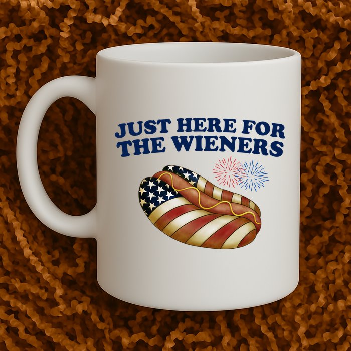 Just Here For The Wieners 4th Of July Mug