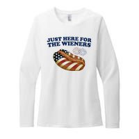 Just Here For The Wieners 4th Of July Womens CVC Long Sleeve Shirt