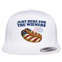 Just Here For The Wieners 4th Of July Flatbill Hat