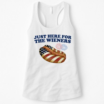 Just Here For The Wieners 4th Of July Womens Tank Top