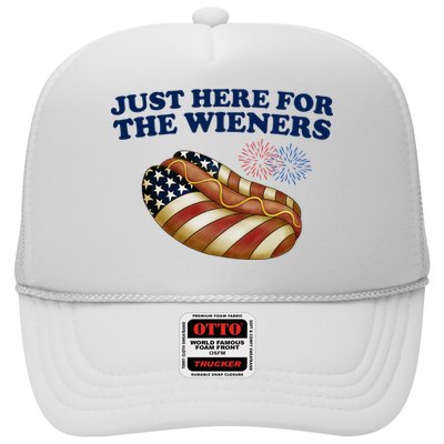 Just Here For The Wieners 4th Of July Trucker Hat