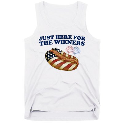 Just Here For The Wieners 4th Of July Tank Top