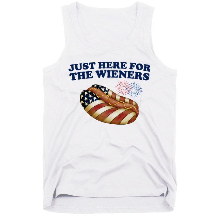 Just Here For The Wieners 4th Of July Tank Top