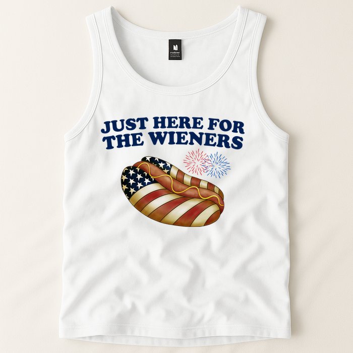 Just Here For The Wieners 4th Of July Tank Top