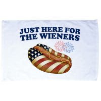 Just Here For The Wieners 4th Of July Microfiber Hand Towel