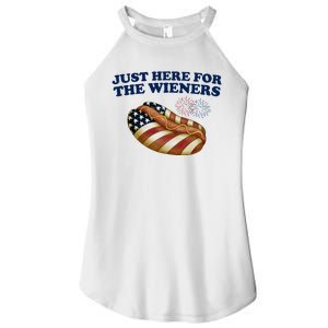 Just Here For The Wieners 4th Of July Women's Perfect Tri Rocker Tank