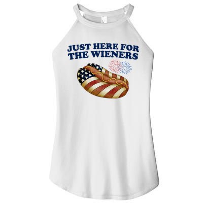 Just Here For The Wieners 4th Of July Women's Perfect Tri Rocker Tank