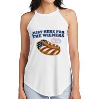 Just Here For The Wieners 4th Of July Women's Perfect Tri Rocker Tank