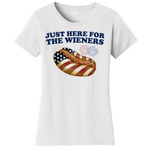 Just Here For The Wieners 4th Of July Women's T-Shirt